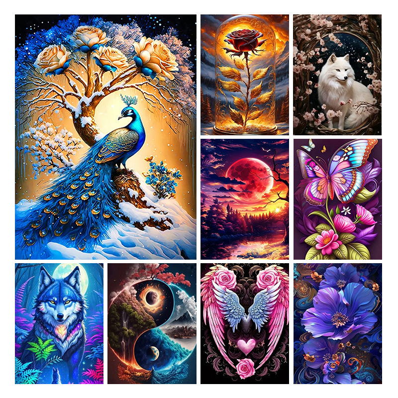 Animal Diamond Painting Handmade Landscape Artwork